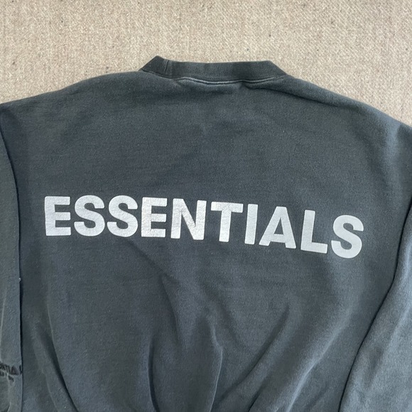 ESSENTIALS fear of god sweatshirt mens XS Black streetwear - Picture 3 of 10